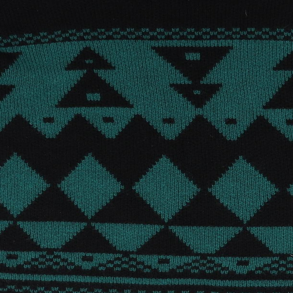 FOREVER 21 Womens Green Geometric  Pullover Jumper Size S