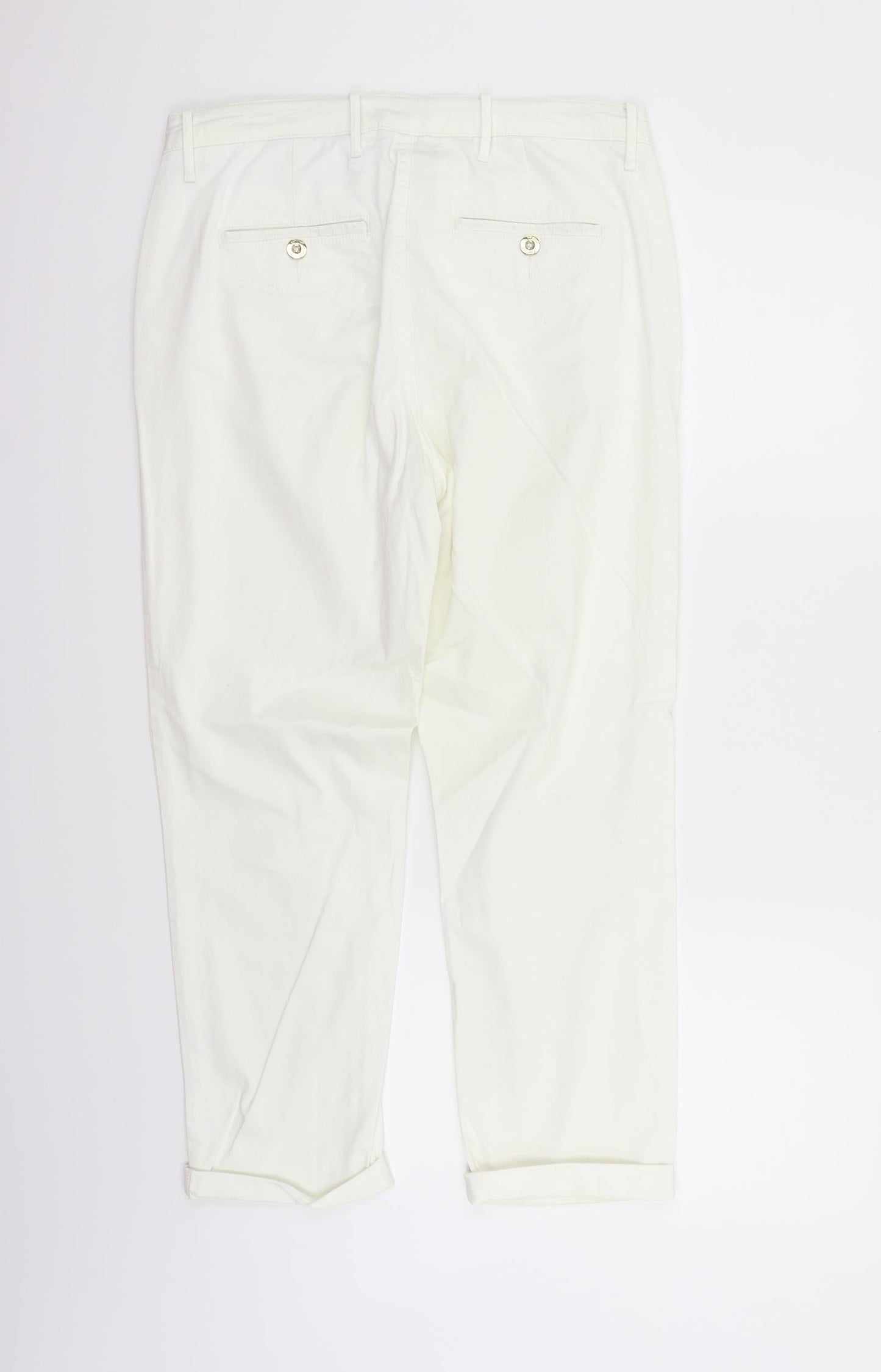 Marks and Spencer Womens White   Sweatpants Trousers Size 12 L25 in