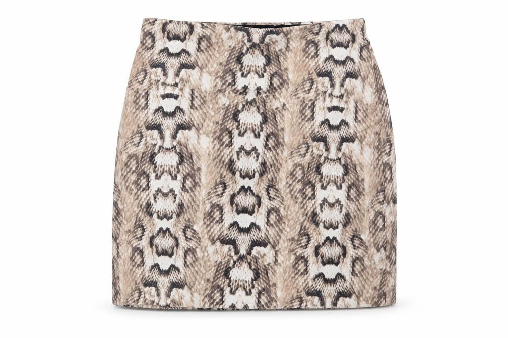 H&M Womens Beige Animal Print  Mini Skirt Size XS