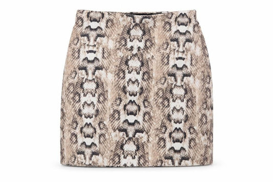 H&M Womens Beige Animal Print  Mini Skirt Size XS