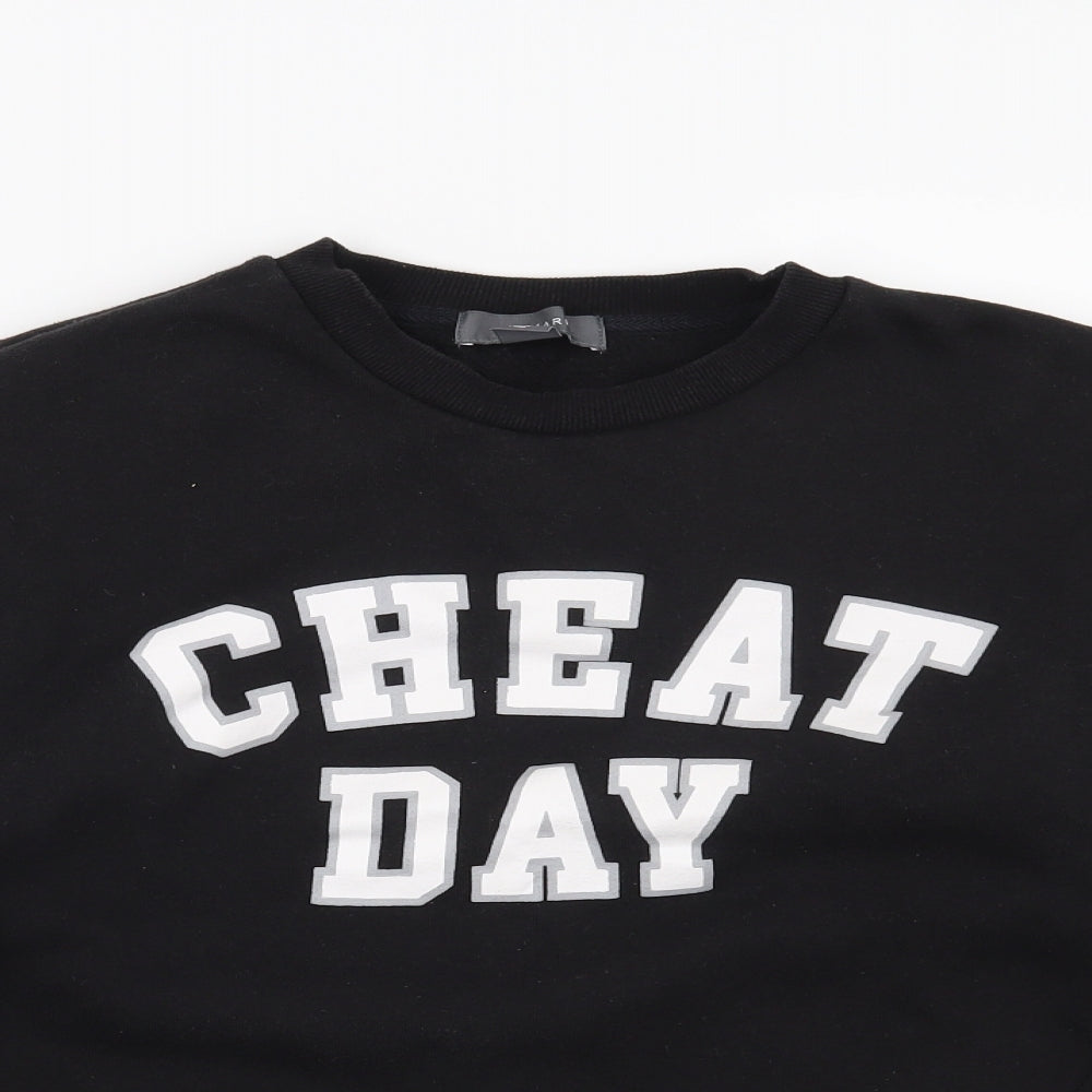 Primark Womens Black   Pullover Sweatshirt Size 6  - Cheat Day