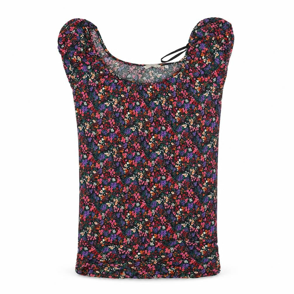 New Look Womens Black Floral  Basic Blouse Size 10