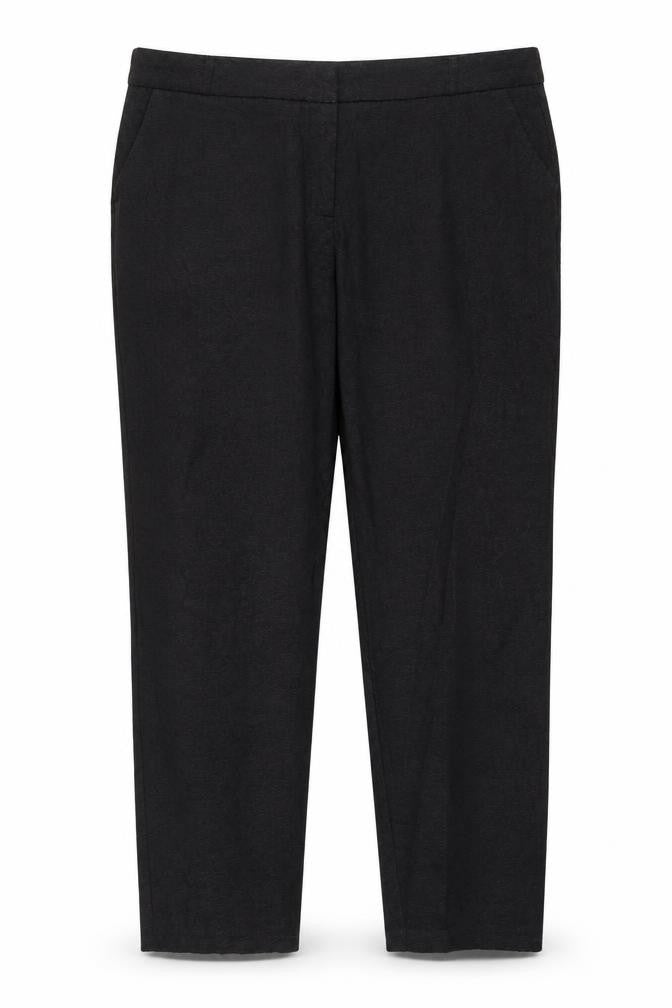 F&F Womens Black Floral  Trousers  Size 14 L28 in
