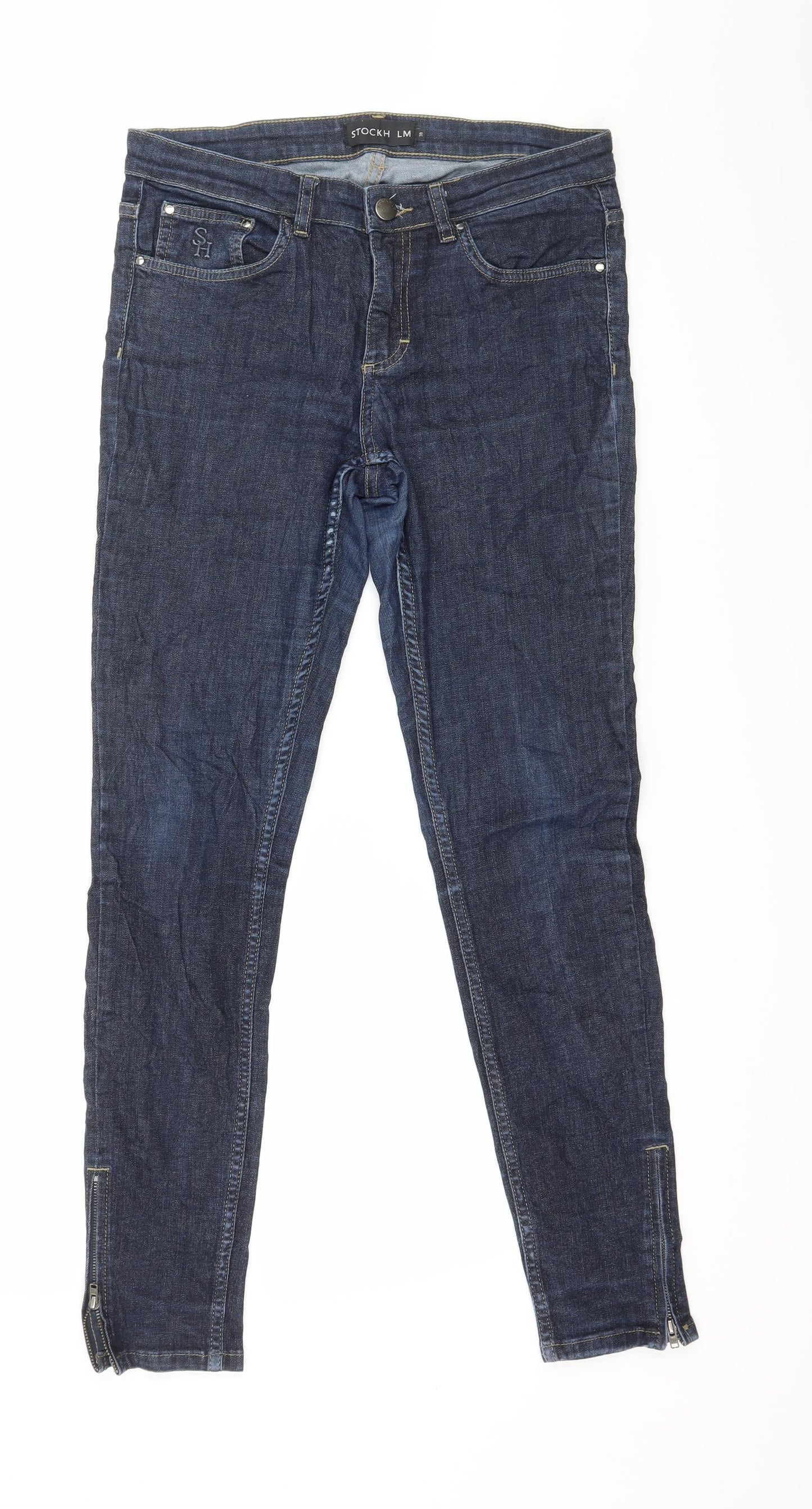 Stockholm Womens Blue  Denim Skinny Jeans Size 10 L28 in