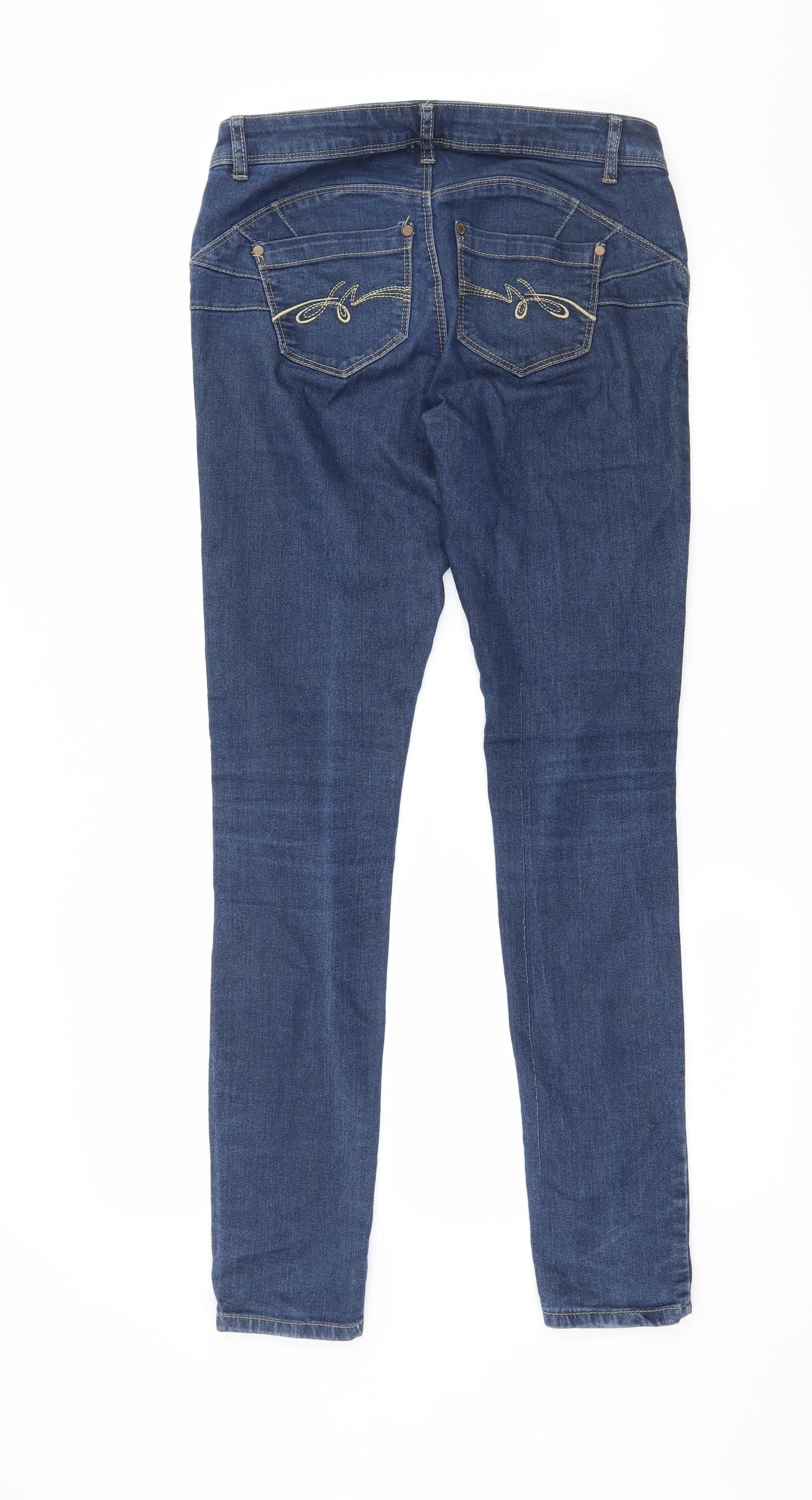 Denim & Co. Womens Blue  Denim Skinny Jeans Size 8 L31 in