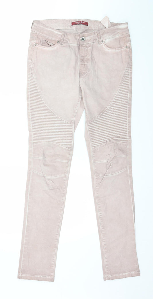 Preloved Booty Needs Womens Pink  Denim Skinny Jeans Size 8 L31 in - Front