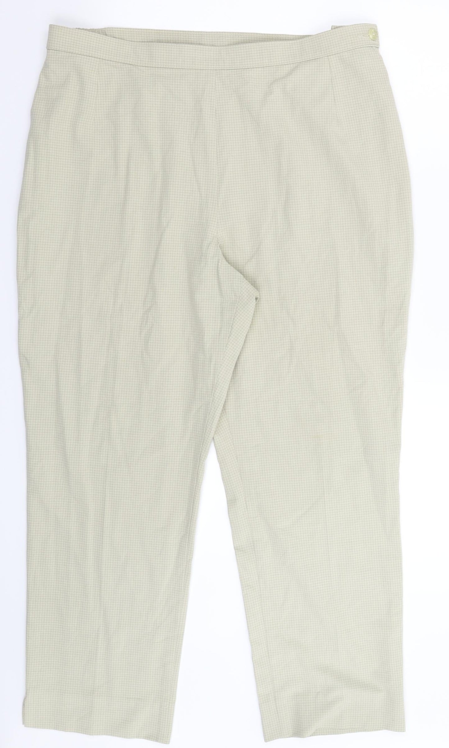 Marks and Spencer Womens Grey Check  Trousers  Size 18 L26 in