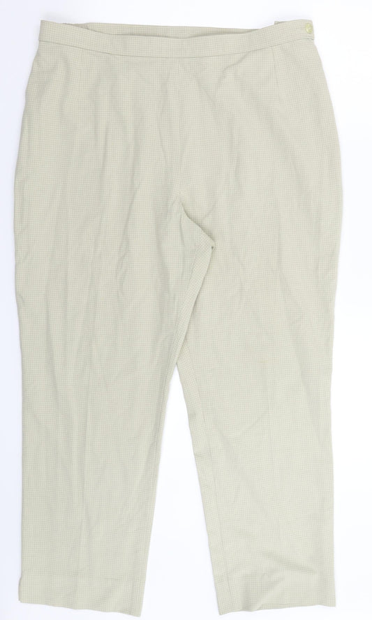 Marks and Spencer Womens Grey Check  Trousers  Size 18 L26 in