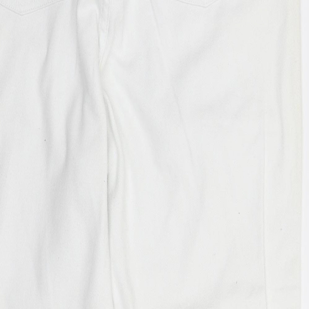 Brooker Womens White  Denim Straight Jeans Size 16 L25 in