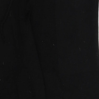 Preworn Womens Black  Knit Cropped Trousers Size L L26 in