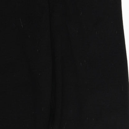 Preworn Womens Black  Knit Cropped Trousers Size L L26 in