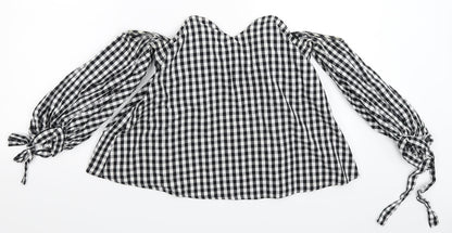 New Look Womens Multicoloured Check  Basic Blouse Size 8