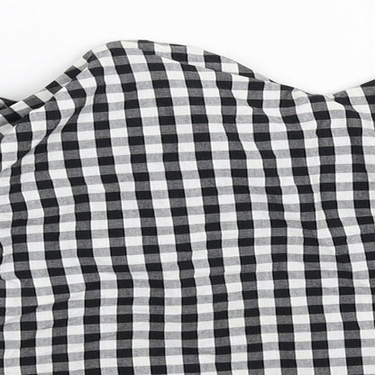 New Look Womens Multicoloured Check  Basic Blouse Size 8