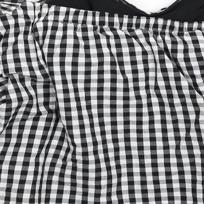 New Look Womens Multicoloured Check  Basic Blouse Size 8