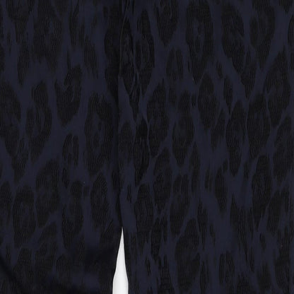 Zara Womens Blue Floral  Trousers  Size M L28 in