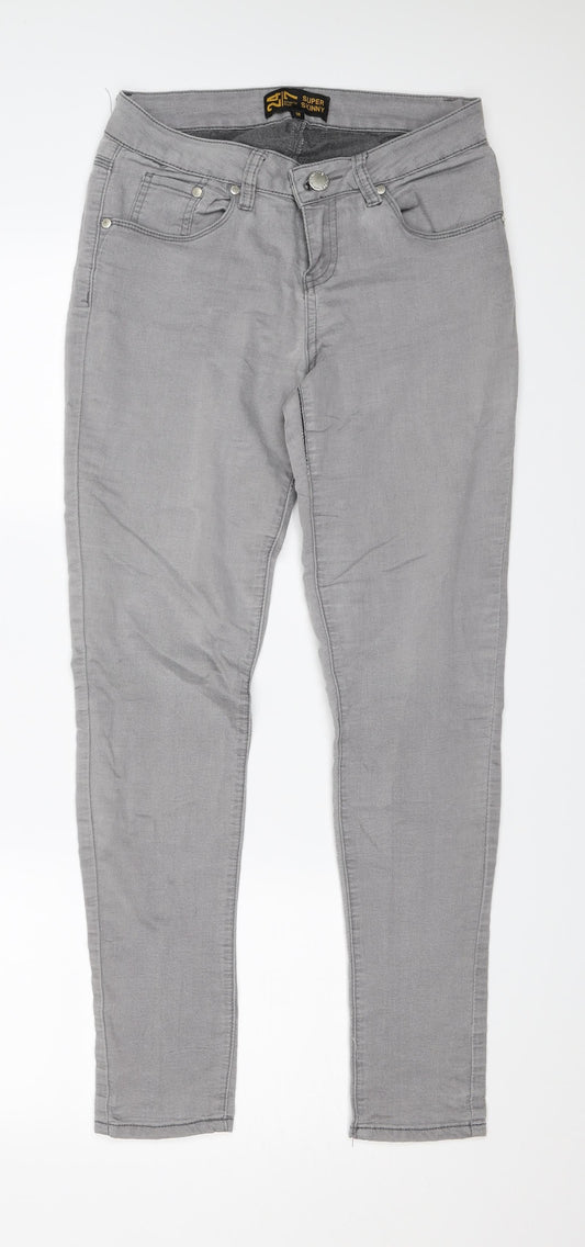 24/7 Womens Grey   Skinny Jeans Size 10 L28 in