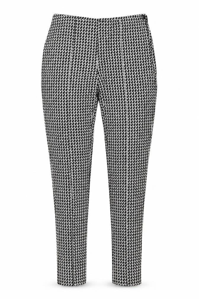 Atmosphere Womens Black Argyle/Diamond  Trousers  Size 8 L28 in