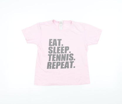 Gilden Girls Pink   Basic T-Shirt Size L