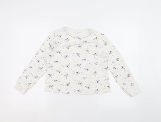 Lily & dan Girls White   Basic T-Shirt Size 9-10 Years