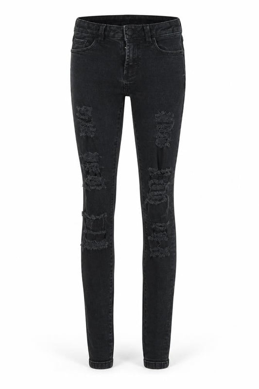 Denim & Co. Womens Black   Skinny Jeans Size 6 L29 in