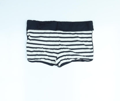 Preloved Atmosphere Womens Blue Striped  Hot Pants Shorts Size 14 - Back