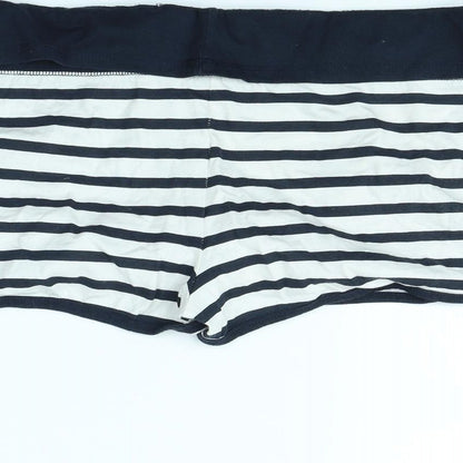 Preloved Atmosphere Womens Blue Striped  Hot Pants Shorts Size 14 - Label