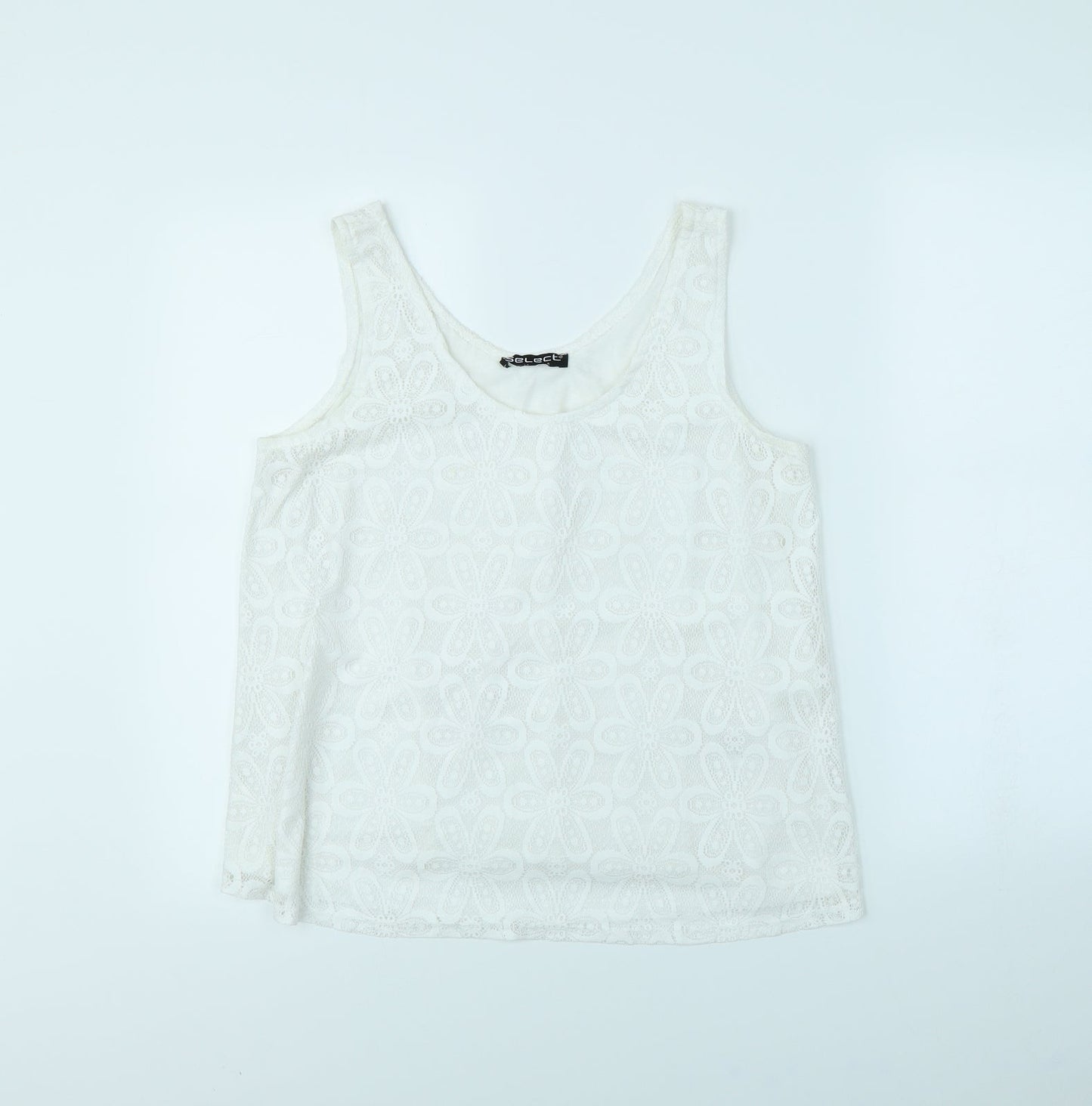Select Womens White   Basic Tank Size 12