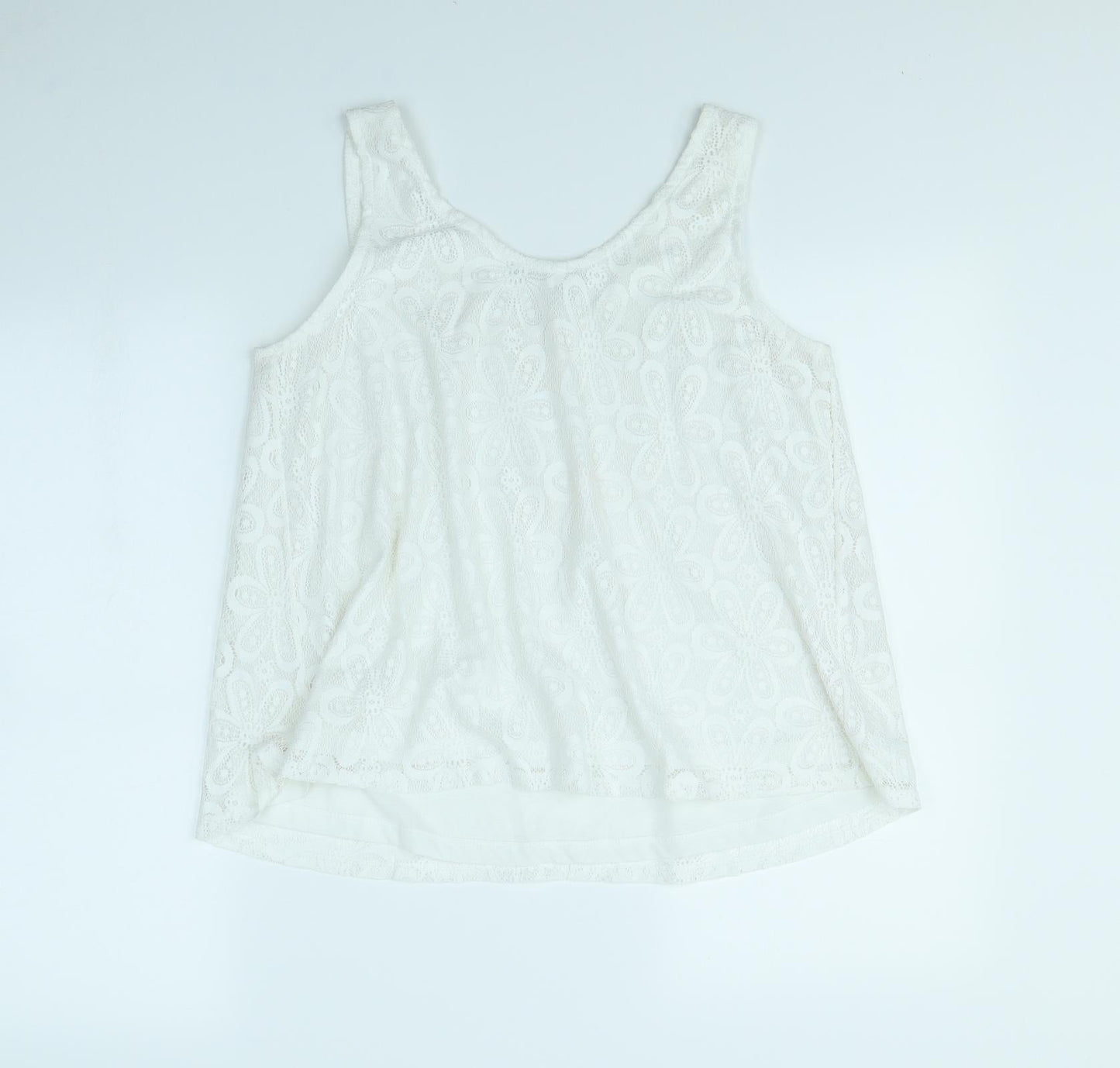 Select Womens White   Basic Tank Size 12