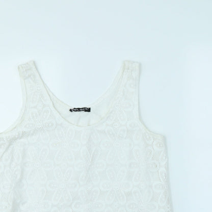 Select Womens White   Basic Tank Size 12
