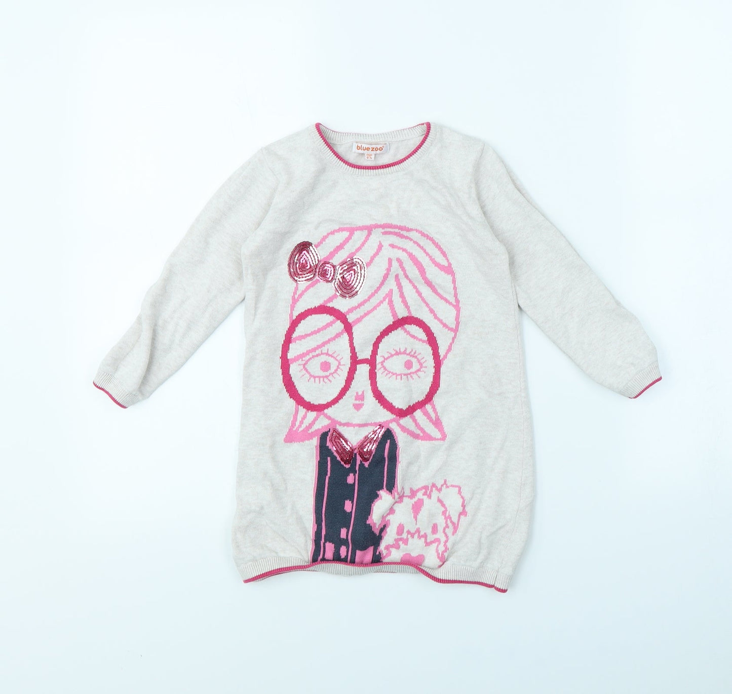 Blue Zoo Girls Beige   Jumper Dress  Size 3 Years