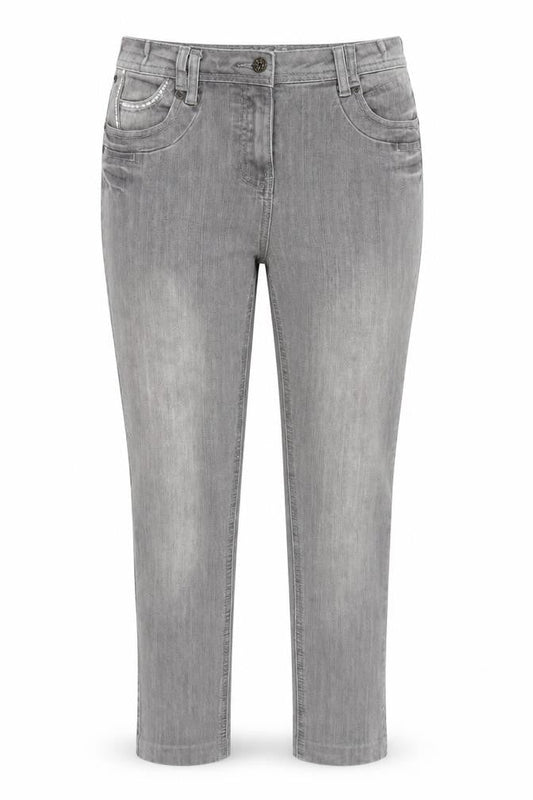 M&Co Womens Grey  Denim Skinny Jeans Size 12 L26 in