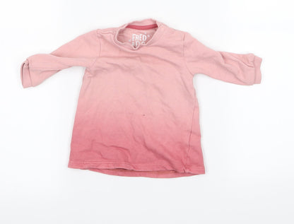 F&F Girls Pink   Pullover Jumper Size 3-6 Months