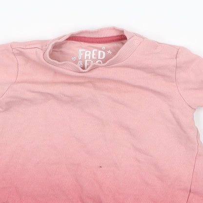 F&F Girls Pink   Pullover Jumper Size 3-6 Months