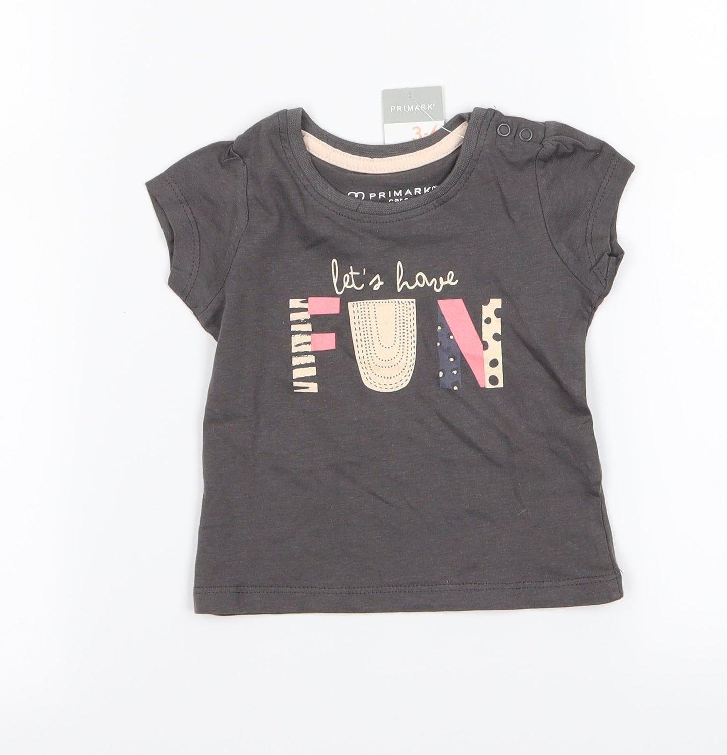 Primark Girls Green   Basic T-Shirt Size 3-6 Months  - FUN