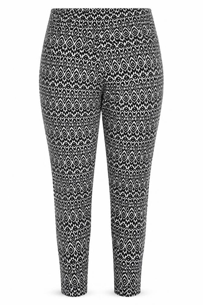 F&F Womens White Animal Print  Jegging Trousers Size 12 L25 in