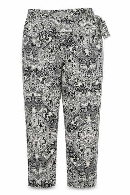 Veronica  Womens White Paisley  Trousers  Size XL L21 in