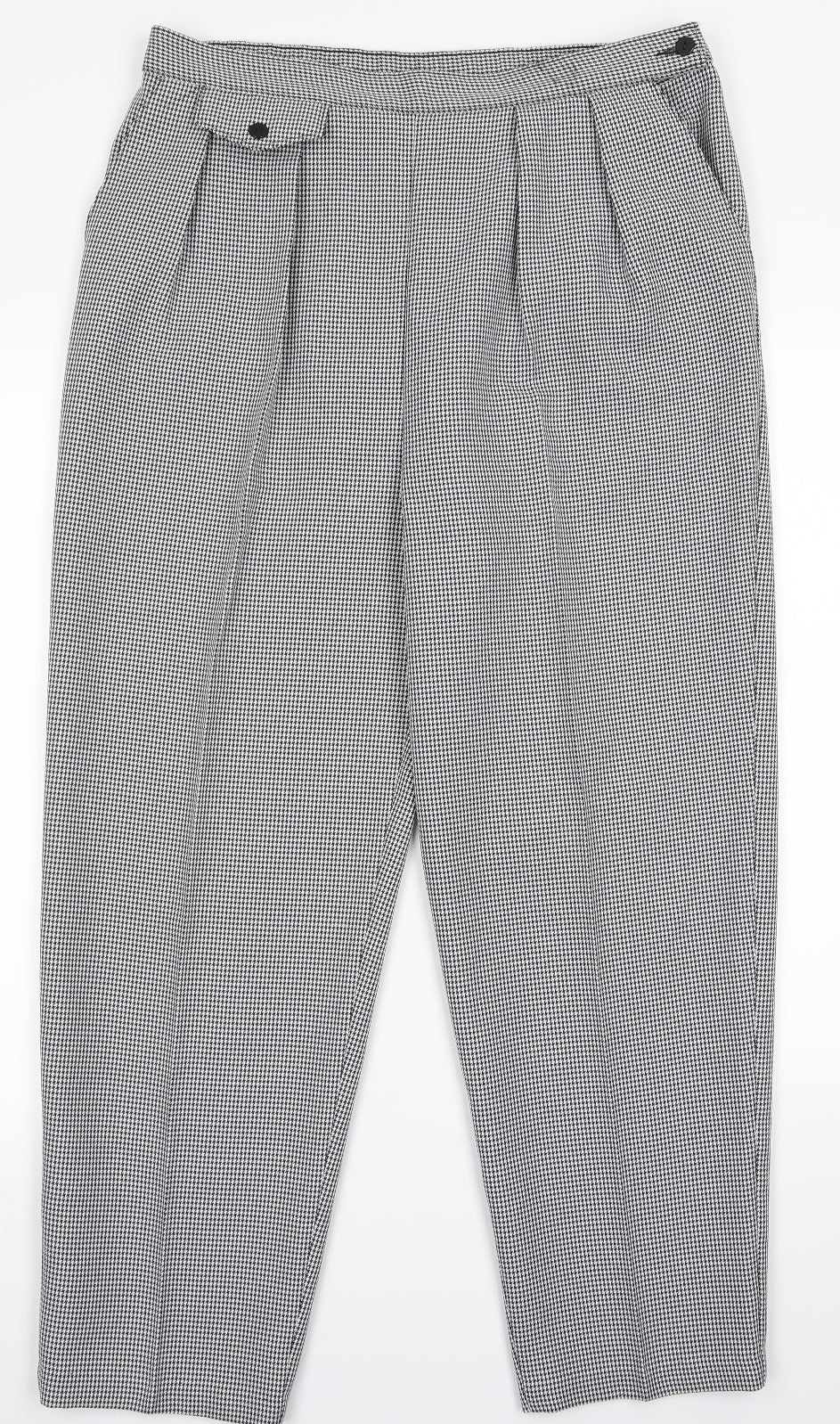 Preworn Womens White Paisley  Trousers  Size 16 L23 in