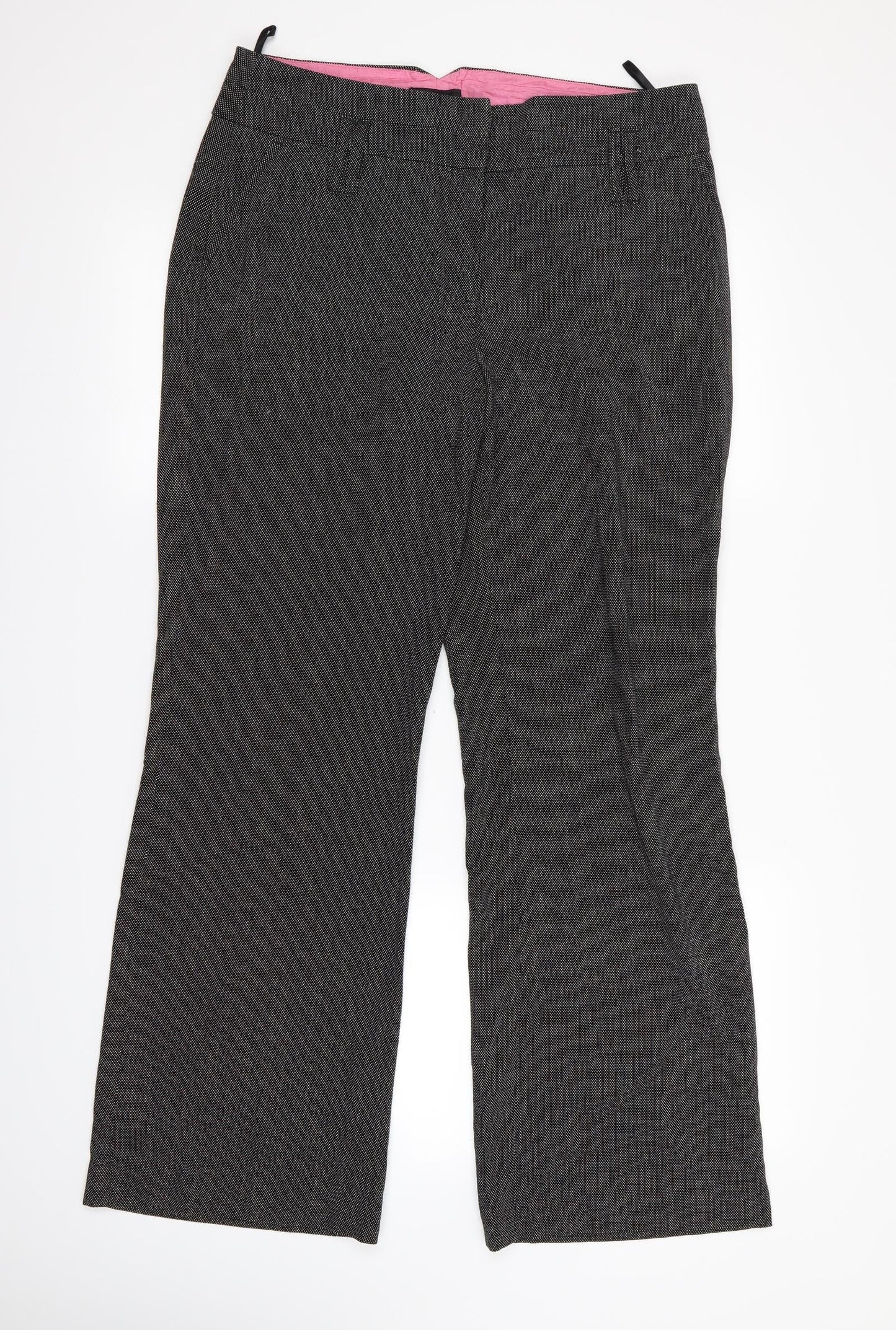 NEXT Womens Black Paisley  Rain Trousers Trousers Size 14 L26 in