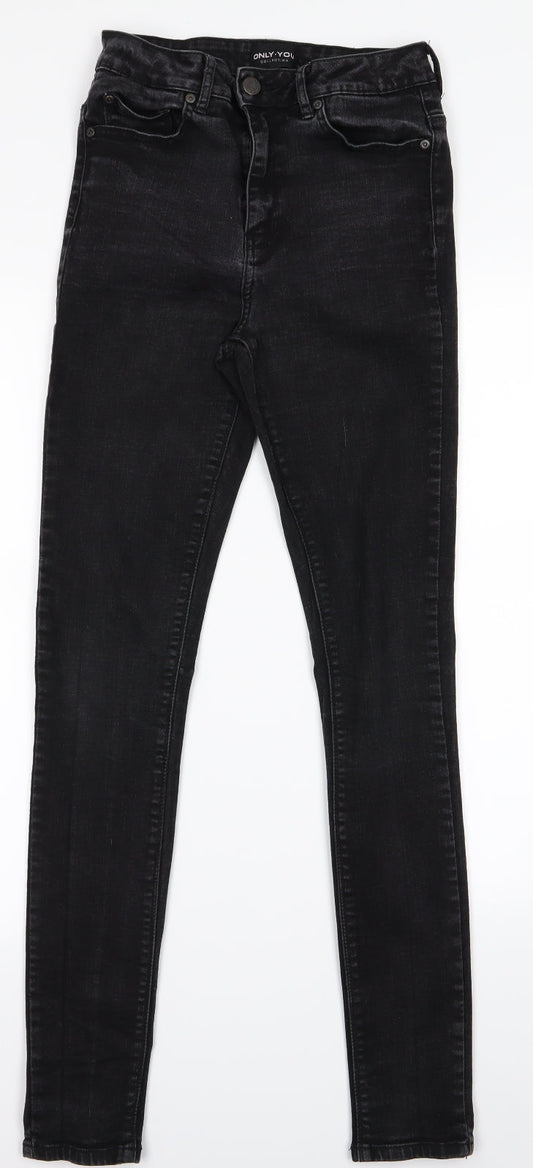 only you Womens Black   Skinny Jeans Size 28 L27 in