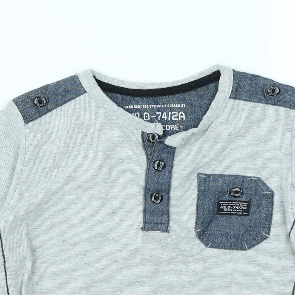 Rebel Boys Grey   Basic T-Shirt Size 3-4 Years