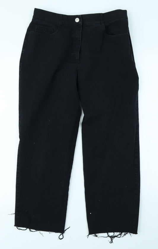 Vunic Womens Black  Denim Straight Jeans Size 30 in L23 in