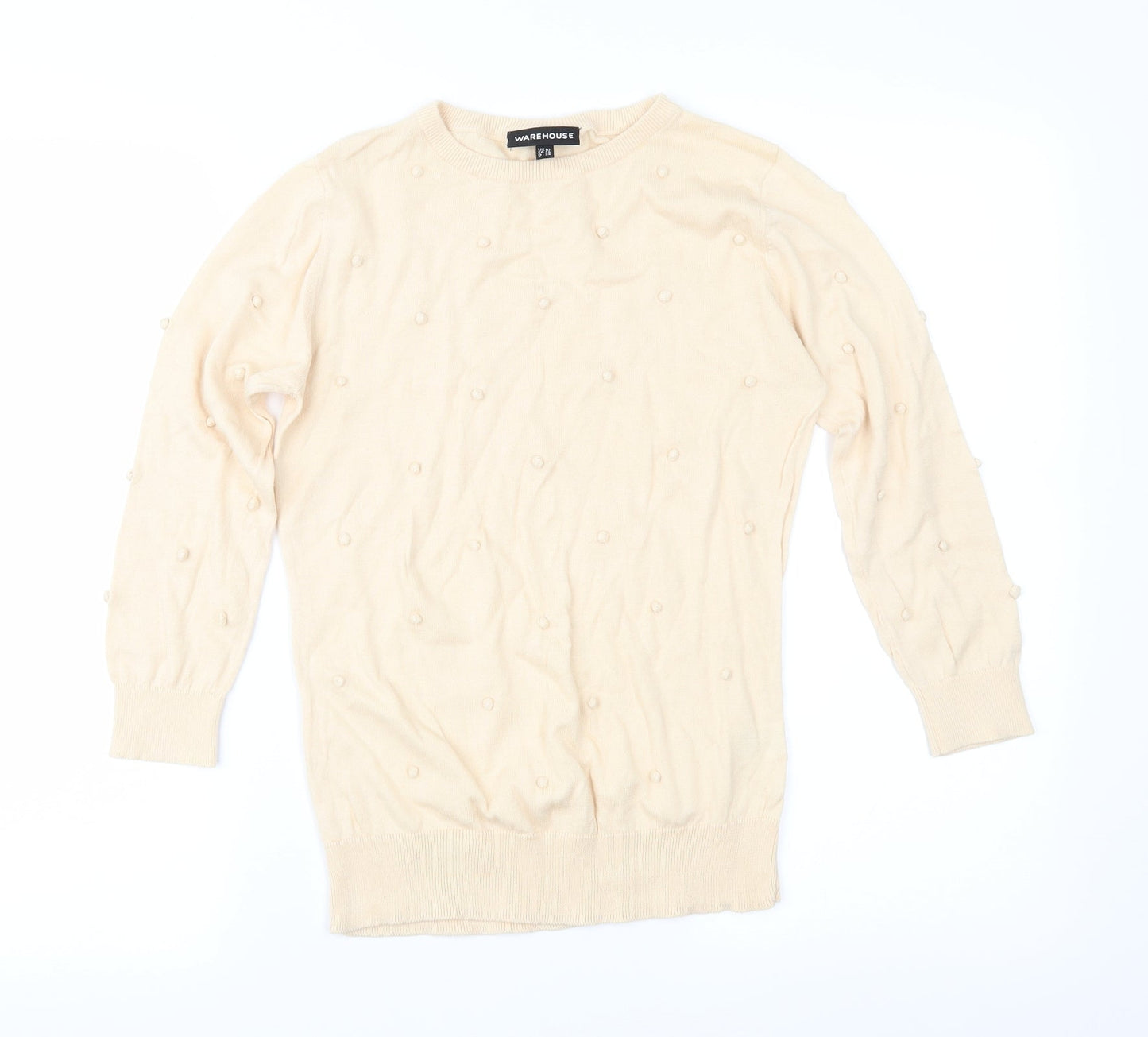 Warehouse Womens Beige   Pullover Jumper Size 10