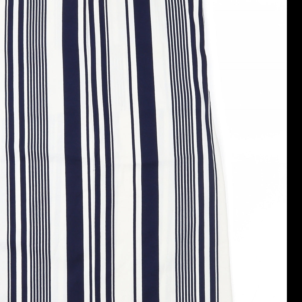 AX Paris Womens Blue Striped  Slip Dress  Size 12
