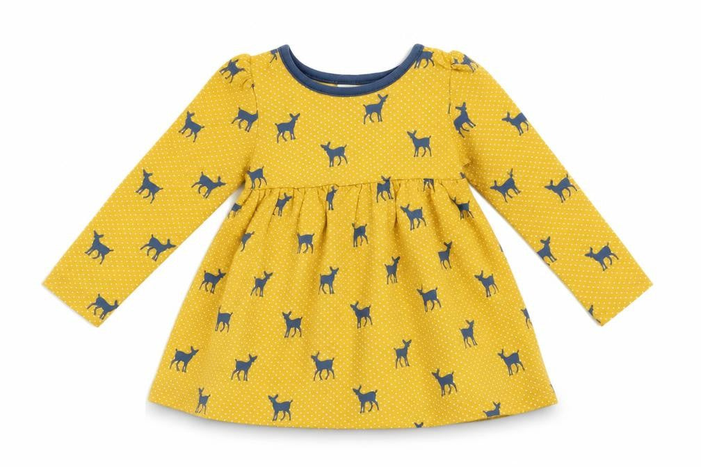 Mini Club Girls Yellow Geometric  A-Line  Size 12-18 Months