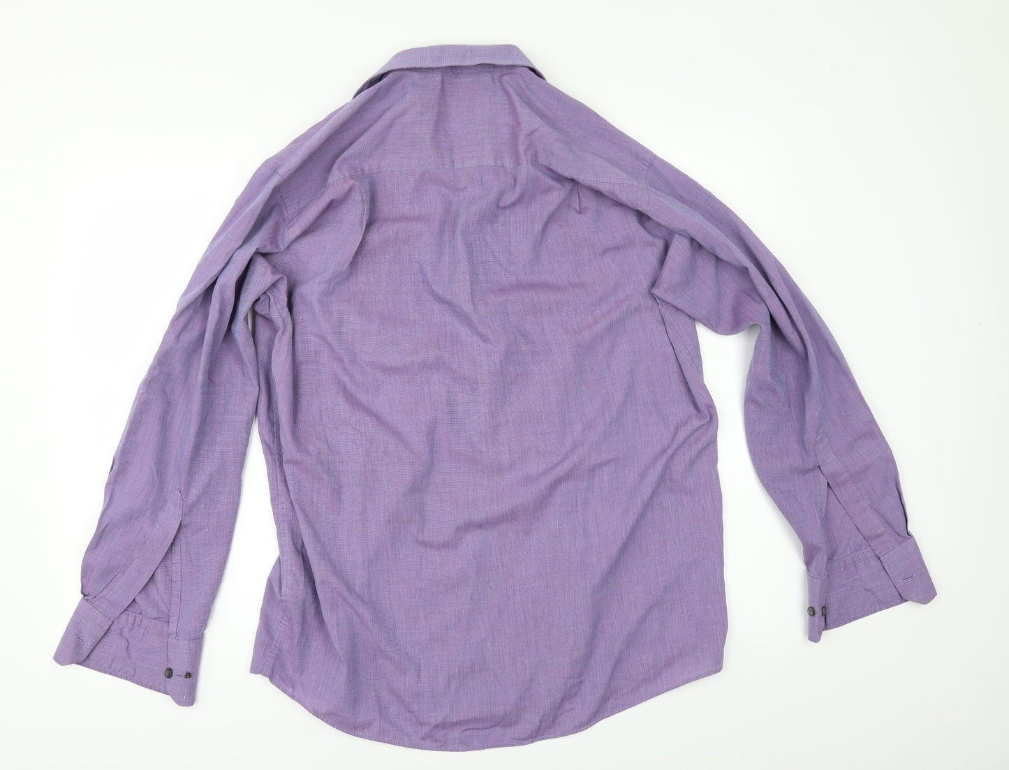 BHS Mens Purple    Button-Up Size 15