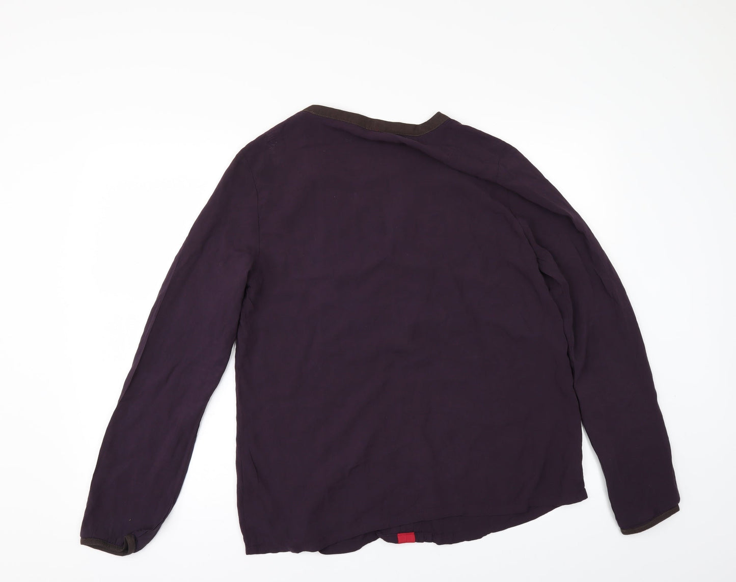 e d c Womens Purple   Ringer Blouse Size L
