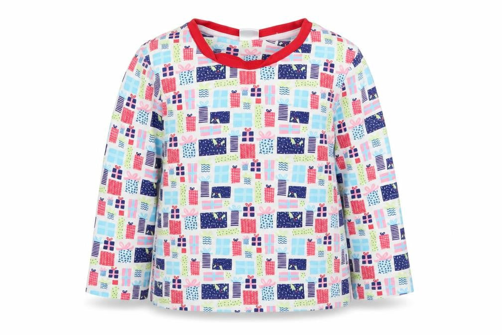 Mini Club Girls White Geometric  Basic T-Shirt Size 2-3 Years