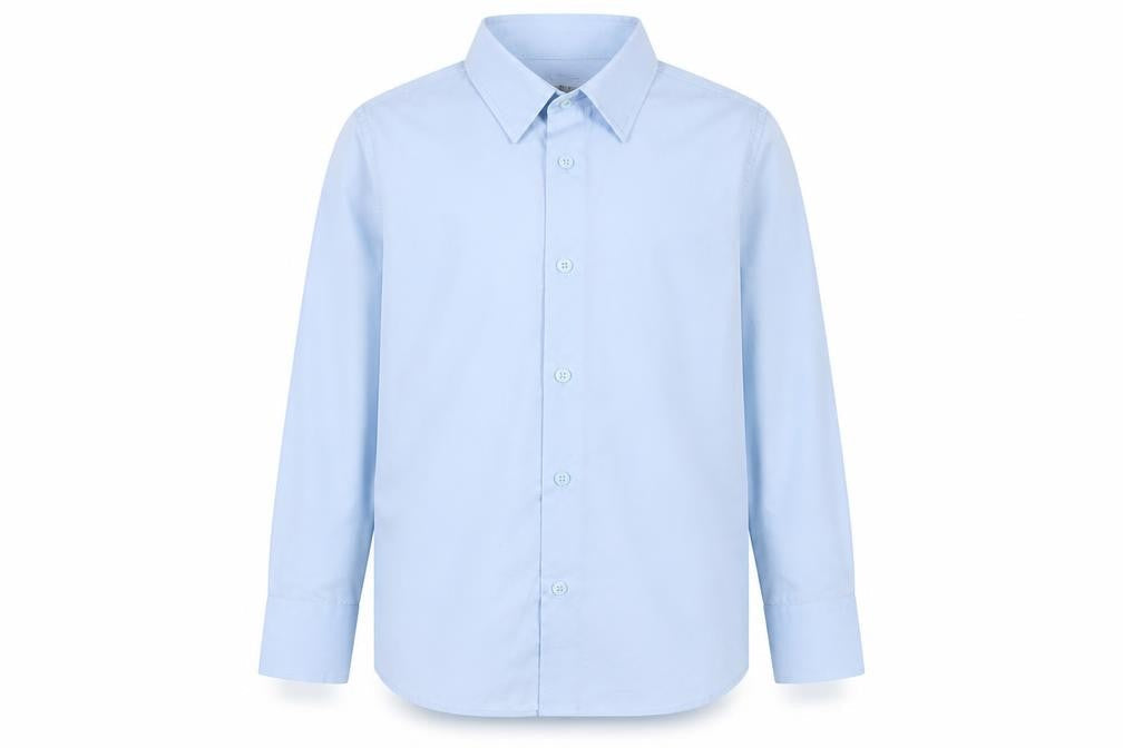 Shiny Penny Boys Blue   Basic Button-Up Size 7-8 Years