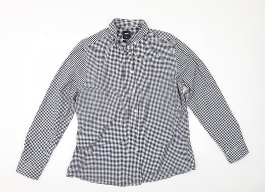 Burton Mens Black Check   Button-Up Size XL