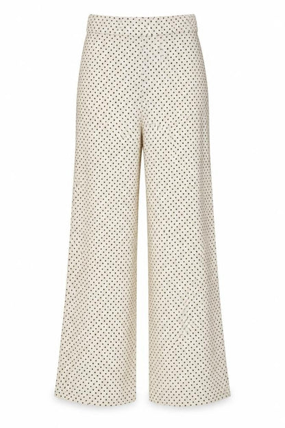 ASOS Womens Ivory Polka Dot  Trousers  Size 8 L31 in - Split down side